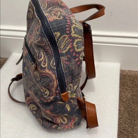 Splendid Floral Patterned Canvas mini backpack - Picture 4 of 8